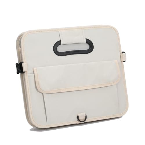 austoces Car Boot Organizer,Collapsible Durable Multi Compartments Car Storage Organiser With Adjustable Straps (Beige) — view 2