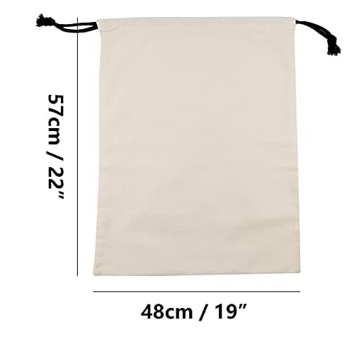Set of 6 Cotton Travel Portable Shoes Storage Bags Organizer with Drawstring (6PCS L Size) 22.8 x 18.9 inches (58 x 48cm) — view 2