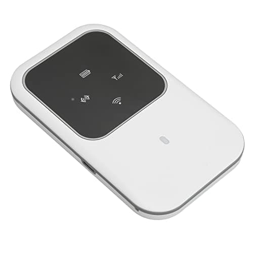 Haofy M80 Slim Portable 4G WiFi Router for Car Travel with LED Display, 10 Users, White, 1 X 4G WiFi Router 1 X Battery, 7/8/10, — view 4