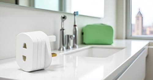 DAPTER's 1 Pack White Plug Adapter | 1A Fused Shaver Plug Adaptor UK | 2 Pin to 3 Pin Adapter Plug UK | Electric Toothbrush Adapter UK | Portable Bathroom Shaver Adapter Plug Easy to Use — view 5
