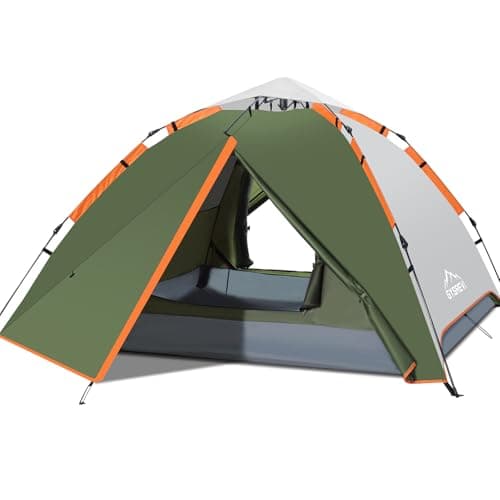 Gysrevi Camping Tent 3 Man Instant Pop Up Tents for Camping, 3 Season