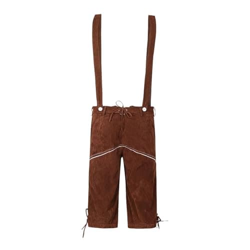 Men's Costume Trousers Short with Braces Oktoberfest Set Bavarian Costume Fashion Beer Festival Outfit with Alpine Hut Hat Cosplay Traditional Fancy Dress Costume Party Marquee Tent Festival Alcohol — view 5