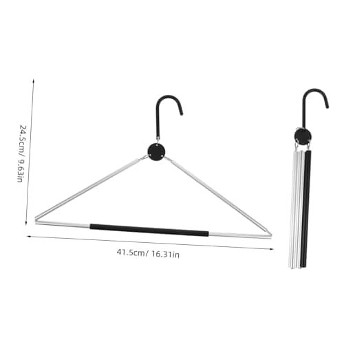 Foldable Hangers for Travel, Aluminium Wire Silver Portable Clothes Hanger — view 2