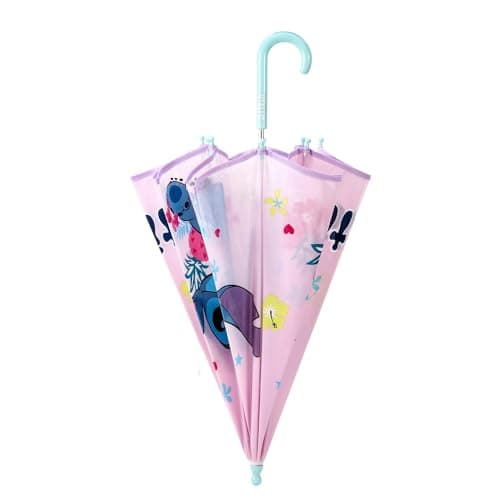 Disney Stitch Kids Dome Umbrella – Official Licensed Children's Character Toddler Umbrella, Strong, Lightweight & Windproof School Rain Umbrella for Girls & Boys, Child-Friendly Safety Opening — view 2