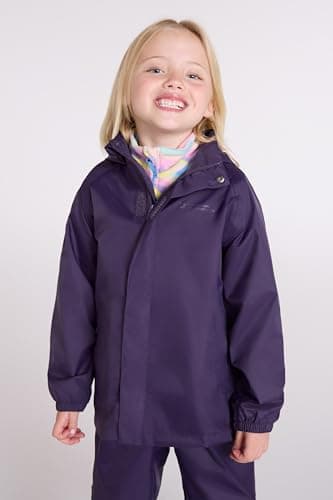 Mountain Warehouse Pakka Kids Waterproof Rain Jacket Dark Pur 9-10y — view 3