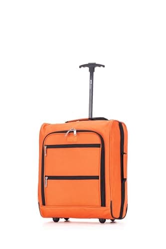 ATX Luggage Backpack Carry-On Suitcase 45x36x20 cm EasyJet Approved | 2-in-1 Underseat Lightweight Cabin Bag with Wheels | 33L, 1.45kg | Orange