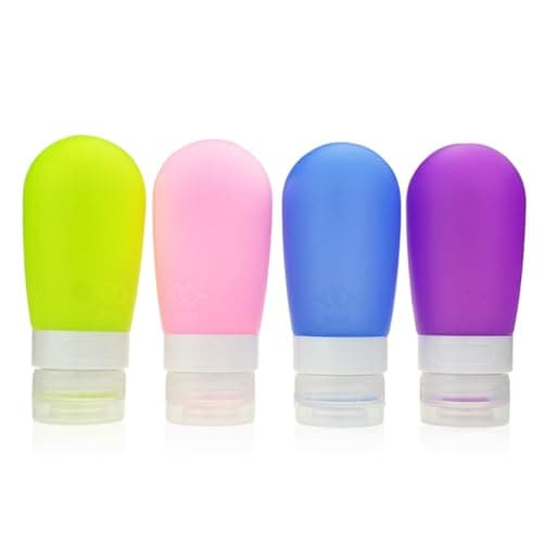 YARNOW Portable Travel Silicone Bottles 38ml Leakproof Detachable Liquid Containers for Toiletries and Moisturisers, for Camping and Trips with Food Grade Silicone Material