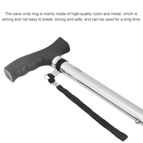 Siqian Walking Stick Wrist Strap, 2pcs Walking Stick Strap Wrist Loop For Walking Stick Accessories, Black Walking Stick Clip Strap, Walking Stick Holder Wrist Strap(Black) — view 5