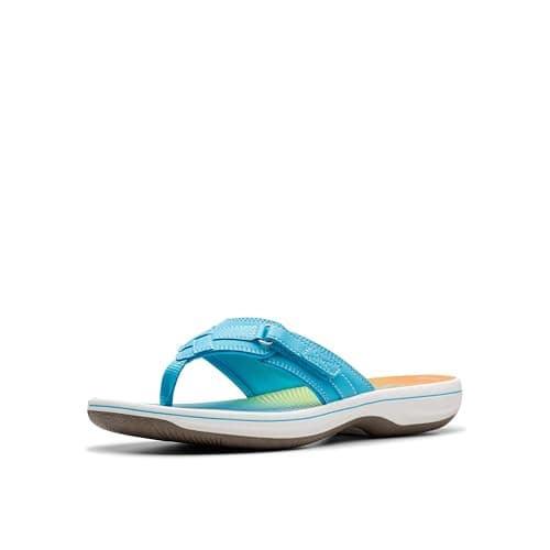 Clarks Women's Breeze Sea Flip-Flop, Turquoise Ombre, 6 UK