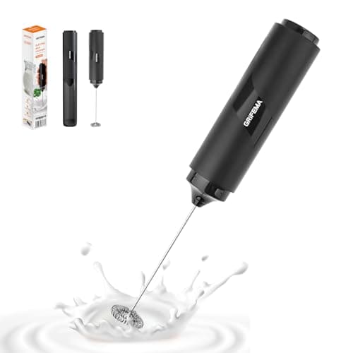 GRIFEMA Milk Frother Handheld, Electric Whisk Battery Operated