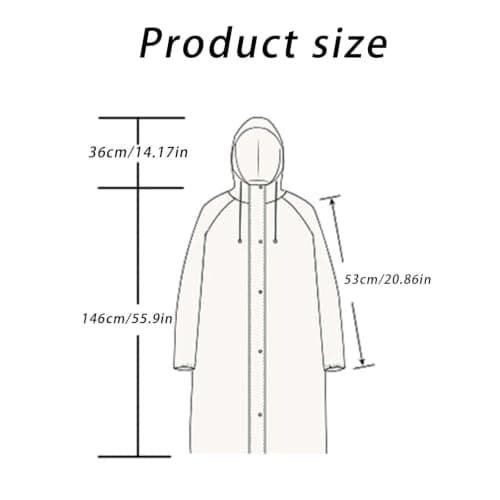 MAIKAOZAI 2PCS Adult Waterproof Rain Poncho with Hood - Lightweight Clear Raincoat for Women & Men, Reusable Emergency Travel Rain Gear, Heavy Duty Protective Overcoat — view 4