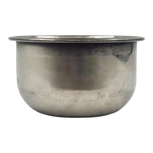 Eson Shaving Soap Bowl, Classic Stainless Steel Shaving Soap Bowl for Shaving Soap, Durable and Elegant Design for a Superior Shaving Experience (Classic Style) — view 4