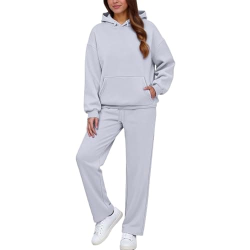 Women 2 Piece Tracksuits Full Lounge Wear Sets Casual Hoodie Sweatshirt Set