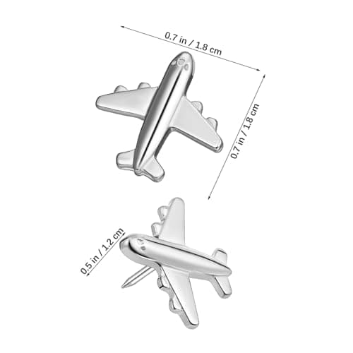 24 Piece Airplane Push Pins Metal for Cork Boards and Notes — view 2