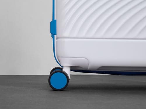 Rock Love Island Medium 75L Hard Shell Suitcase - White & Blue — view 6