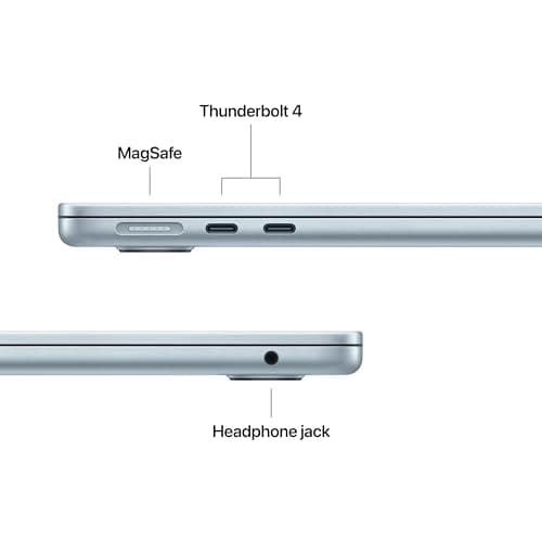 Apple MacBook Air 13-inch Laptop M5 chip with 10-core CPU and 10-core GPU: Built for AI, 13.6-inch Liquid Retina Display, 16GB Unified Memory, 1TB SSD, 12MP Center Stage, Touch ID, Wi-Fi 7; Sky Blue — view 4