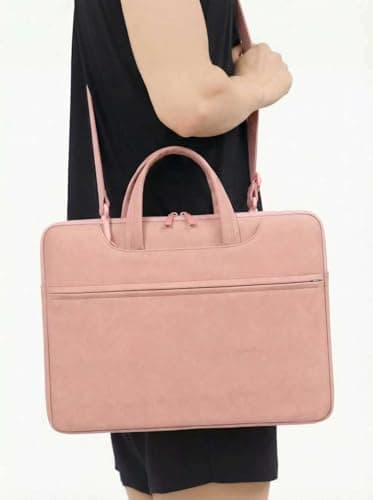 KCA_S3 Pink Stylish Laptop Briefcase 15-16 Inch ONLY MacBook Pro 15 16 M1 M2 M3 Pro Max Dell XPS 15 Inspiron HP Spectre x360 Victus Lenovo Legion IdeaPad ASUS VivoBook ZenBook Pro Acer Aspire Women — view 2
