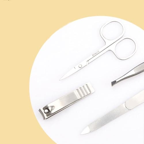 Manicure Set,4 PCS Professional Nail Clippers Kit Stainless Steel Pedicure Kit for Men Women Nail Care Tools Grooming Kit with Travel Case — view 3