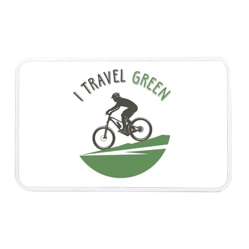 Fabulous I Travel Green Mountain Bike Travel Nature Metal Box 11 x 18.5 x 5.5 cm White – Storage Box, Key, Tools, Lunch Box, Sugar, Biscuit — view 2