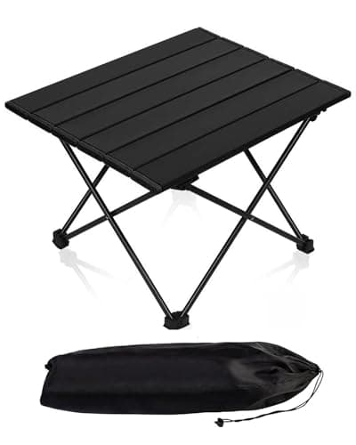 Maraiss Foldable Aluminium Camping Table with Storage Bag, Compact Outdoor Camp Kitchen Table for Cooking, Picnic & Beach Use