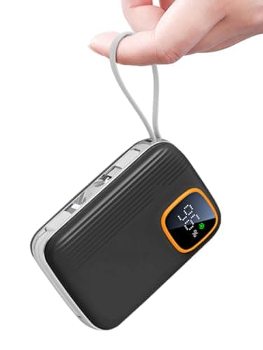Portable Phone Charger 10000mAh Quick Charge 3.0 USB Power Bank LED Dispaly Fast Charging External Battery Pack Compatible with Google LG Android Samsung Galaxy Nintendo Switch (Black)