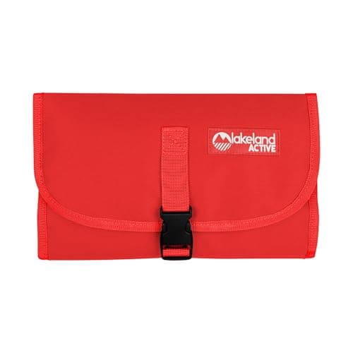 Lakeland Active Eskdale Fold Out Hanging Travel Toiletry Bag for Men & Women - Red