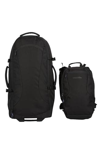 Mountain Warehouse Voyager Wheelie 50 + 20 Litre Rucksack Jet Black One Size — view 6