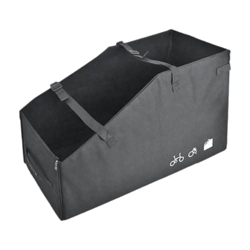 mophrati Easy To Folding Bike Travel Case Bike With Confidence Wherever Go Store Bicycle Safely Folding Storage Bag With Portable Handle Birthday Car Trunk Storage Box Oxford — view 3