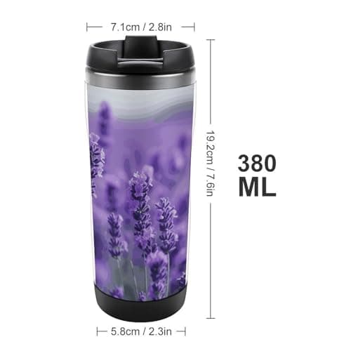 FekiLoot Purple Lavender Water Cup Stainless Steel Bottle Tumbler Exquisitely Sleek Premium Metal Cup Ingeniously Sealed Robust Travel Mug For Outdoor Camping Gym Office Daily Use — view 2
