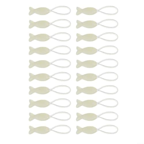 20 Pack Luminous Zipper Pulls Replacement Cords, Glow in Dark for tpu — view 3