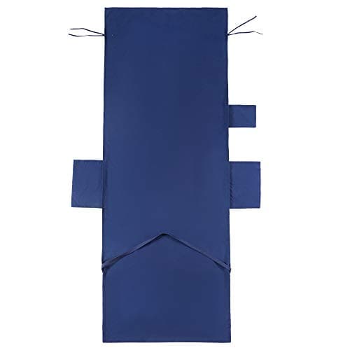 Morbuy Portable Solid Color Beach Towel, Beach Chair Cover Towel, Sun Lounger Beach Towel with Pockets, Microfiber Chaise Lounge Towel Cover for Summer Outdoor Garden Pool Vacation Travel (Dark Blue) — view 2
