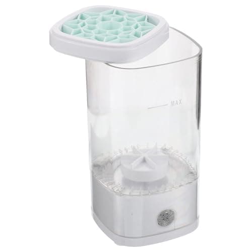 Mikikit Electric Makeup Brush Cleaner with USB Port for Efficient Cleaning and Quick Drying, Made of Plastic and Silicone with Stand, for Women’s Makeup Brush Washing Machine