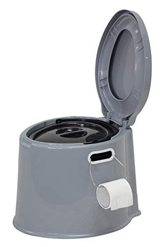 6L Large Portable Compact Toilet Potty Loo for Camping Pool Caravan Picnic & Festivals (Grey) — view 2