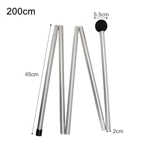 Evenoonest Foldable Beach Canopy Pole, Aluminum Shelter Tarp Stand — view 2