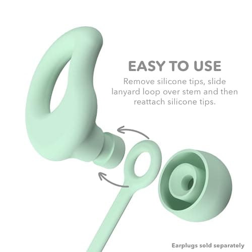CURVD Earplug Lanyard, Soft Durable Flexible Premium Silicone Cord | Works with Most Earplugs w/Removable Tips Compatible with CURVD Everyday, Loop Quiet/Engage/Experience, Vibes and More - 26 Inches — view 3