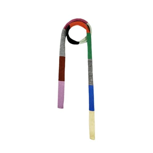 GMBYLBY Women Skinny Scarf Thin Colorful Belt Wool Long Tie Scarf Bag Handle Wrap Choker Knitted Scarf for Photo Long Scarf