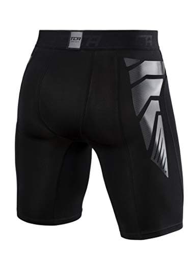 TCA Men's CarbonForce Pro Compression Base Layer Shorts Thermal Under Gear - Black Stealth, M — view 2