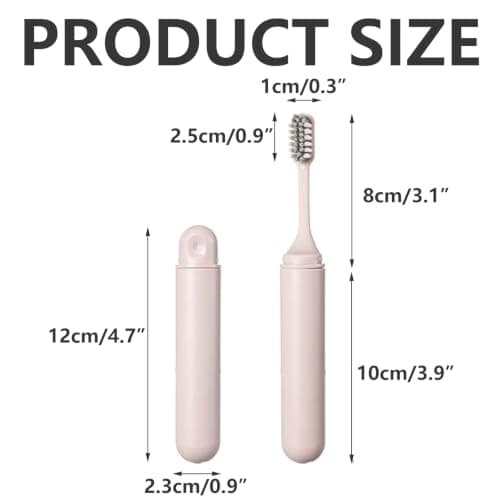 3Pcs Folding Toothbrush, Portable Travel Toothbrush with Protective Case — view 2