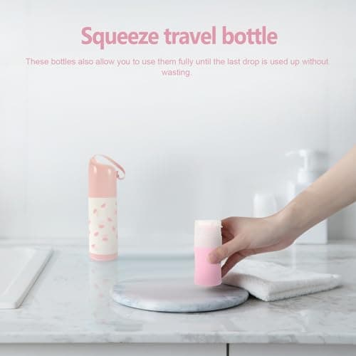 BCOATH Portable Silicone Squeeze Bottle for Lotion and Shampoo, Travel Size Leak-proof Silicone Lotion Dispenser with Label Tags, for Travel and Cosmetic Packing — view 5