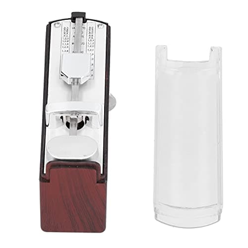 Mini Mechanical Metronome, Smooth Tidy Piano Metronome for Guitar for Ukulele (Burgundy) — view 6