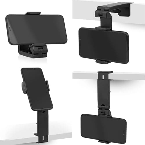 LeeQunQ 2 PCS Airplane Phone Holder, Phone Holder for Plane Travel, 360° Rotatable Universal Desk Stand, for Daily Office, Watching TV Series at Home, Flying — view 4