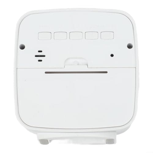 PureBowlic LCD Digital Alarm Clock with Temperature and Humidity Monitor Compact Size Tap or Voice Controlled Backlight 12 or 24 Hour Format Portable ABS for Kids Rooms and Student Desks(white) — view 5