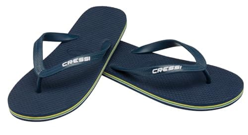 CRESSI Beach Flip Flops - Flip Flops Unisex for Beach and Pool, Navy/Blue, 3/4.5 UK - 35/36 EU