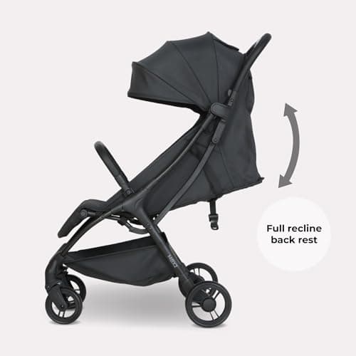My Babiie MBX2 Compact Stroller – from Birth to 22kg, Foldable, Lightweight, Travel Buggy for Toddlers, Pushchair with UPF50+ Sun Canopy - Black — view 6