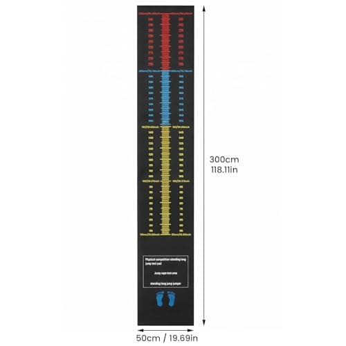 EVERGOODS Long Jump Test Board & Jump Rope Mat Heavy-Duty Double-Sided PE — view 5