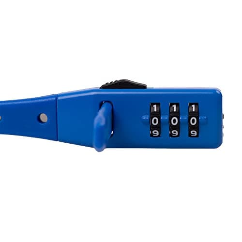 Oxford Products LK152 Combo Multi-use Security Tie & Bike Lock. Combination Cycle/Cafe/Buggy/Ski/Helmet Lock, Blue, One Size — view 3