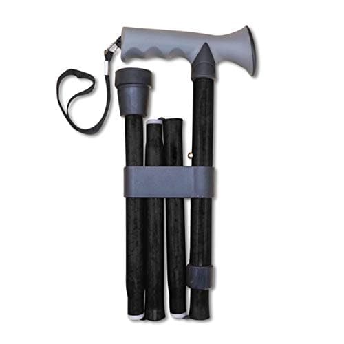 Life Healthcare Gel Handle Walking Stick, Adjustable Aluminium Cane