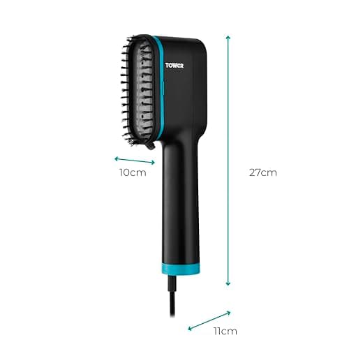 Tower Garment Steamer 1400W, Handheld Clothes Steamer for Fast Crease Removal, Compact Design, 14g/min Continuous Steam, Ceramic Soleplate, 80ml Tank, Teal (T22038TL) — view 6