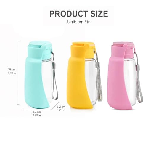 Portable Dog Water Bottle and Bowl, 500 ml Foldable Pet Water Dispenser for Food and Drink, Leak-Proof Dog Travel Water Bottle for Walking, Hiking and Travel Accessories, Blue (Blue) — view 4
