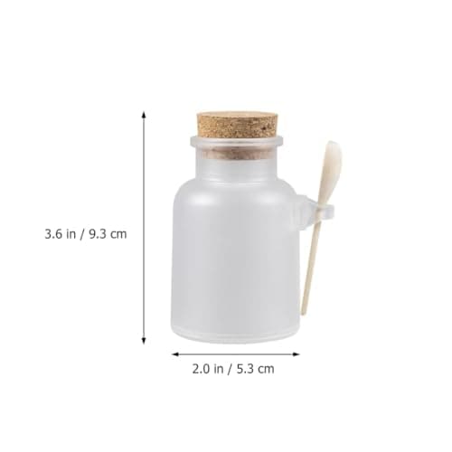 LIFKICH Frosted Cosmetic Jars Refillable Sealed Storage Bottles 100g 6pcs with Wooden Cork Lids and Scoops for and Skincare Containers, Portable Packaging Set for Travel — view 2